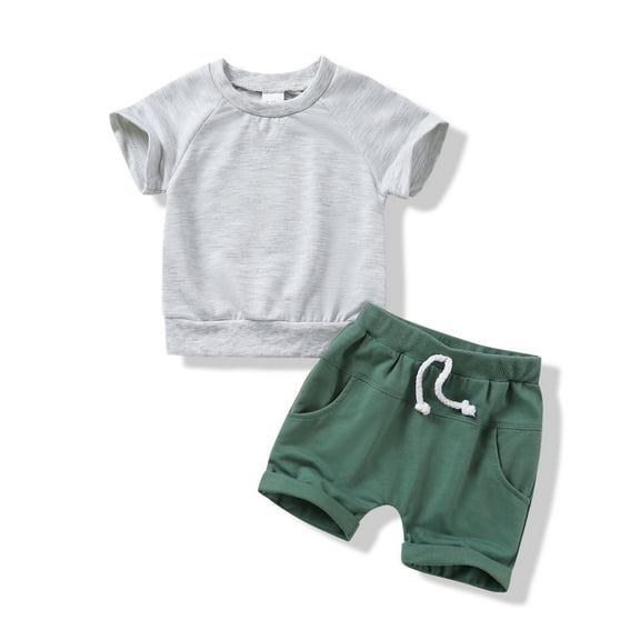Happy Town Toddler Boy Summer Outfits Casual Cute Boy Outfits Baby Boy Shorts Outfits for 2-3 Y