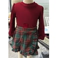 thumbnail image 1 of Happy Town Toddler Girl Fall Winter Clothes Ruffle Top Plaid Mini Skirt Set Outfits, 1 of 1