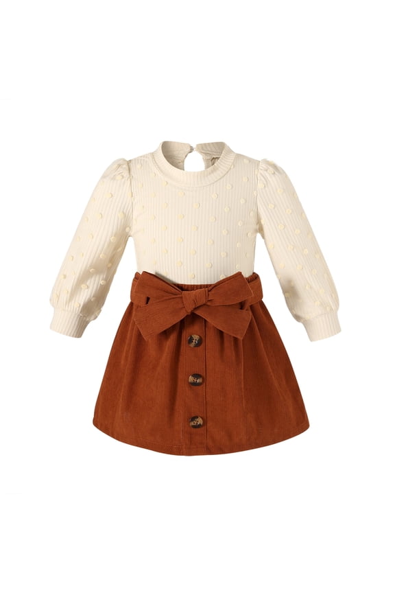 Toddler Girl Fall Winter Clothes Ruffle Top Plaid Mini Skirt Set Outfits
