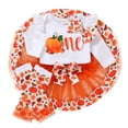 thumbnail image 1 of Happy Town Toddler Girls Fall Clothes 1st Birthday Outfits Pumpkin Romper Tulle Tutu Skirt With Headband Halloween Set, 1 of 7