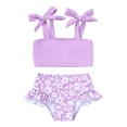 thumbnail image 1 of Happy Town Toddler Girls Two Pieces Swimsuit Color Block Beach Bathing Suit 18M-5T, 1 of 7