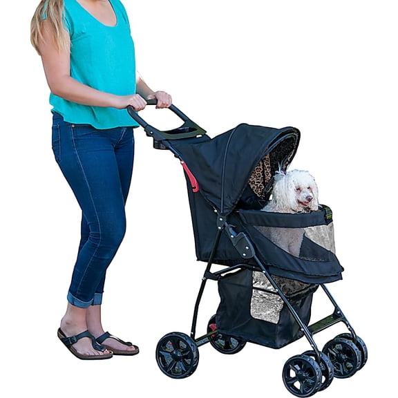 Happy Trails Lite No-Zip Pet Stroller in Jaguar