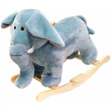Happy Trails Plush Rocking Animal, Elephant