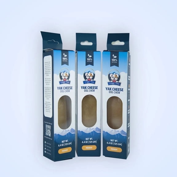 Happy Treats yak cheese dog chews, crafted from natural ingredients like yak and cow milk, are cherished by pet owners for their durability and minimal processing. (Large 2 Lbs)