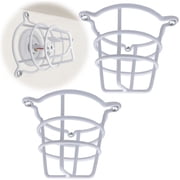 Happy Tree 2 Pack White Fire Sprinkler Head Guard Cover Cage Protector for Both 1/2 & 3/4 Fire Head for Protecting Side Wall & Pendent Head Fire Sprinkler Covers for Ceiling
