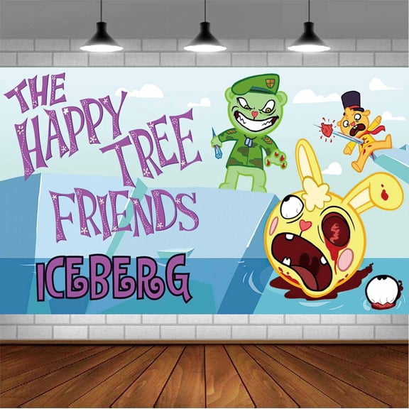 Happy Tree Friends Backdrop Banner Party Supplies Poster Movie Theme Background for Photography Birthday Decorations