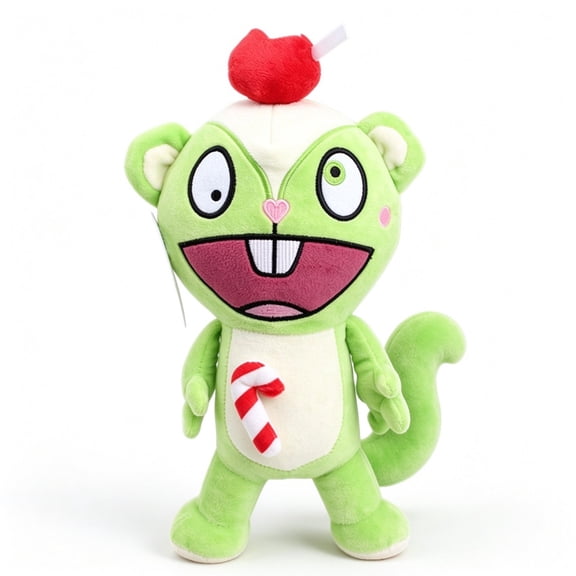 Happy/Tree Friends Nutty Plush Green Squirrel Candy Stuffed Animal 11 Inch