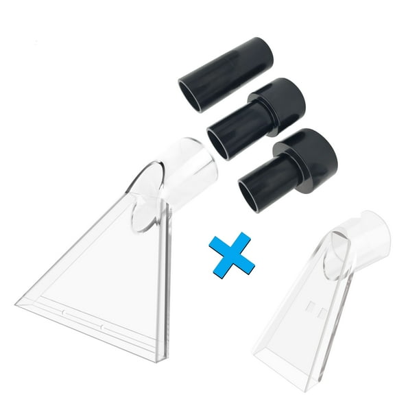 Happy Tree Universal Fits All Shop Vacs with 2-1/2"& 1-7/8" & 1-1/4" Adapters Large 7-1/2"& Small 3-1/2" Clear Head for Upholstery/Carpet Cleaning, Shop Vac Extractor Attachment