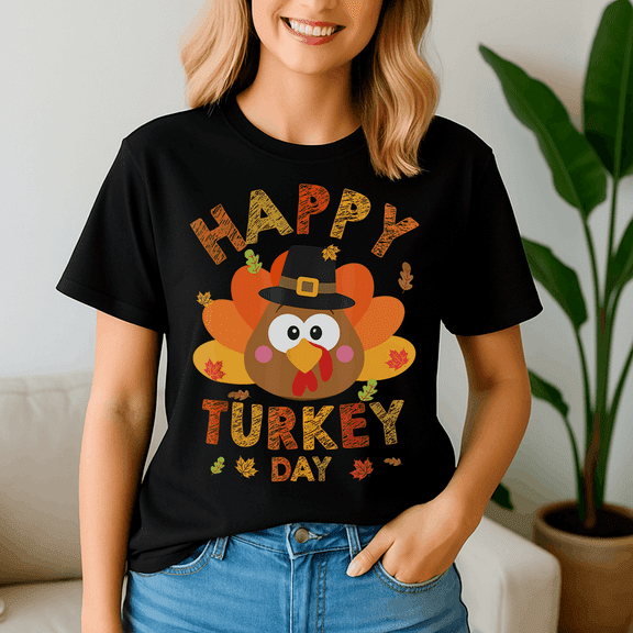 Happy Turkey Day 2025 Autumn Fall, Thanksgiving Shirt,Turkey Tee,Holiday Gift ,Happy Thanksgiving Tshirt,Turkey Day,Family Gobble ,Pumpkin,