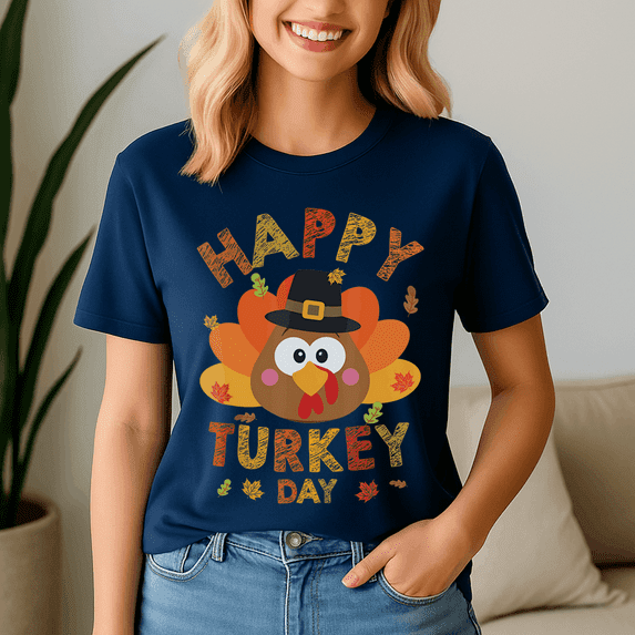 Happy Turkey Day 2025 Autumn Fall, Thanksgiving Shirt,Turkey Tee,Holiday Gift ,Happy Thanksgiving Tshirt,Turkey Day,Family Gobble ,Pumpkin,