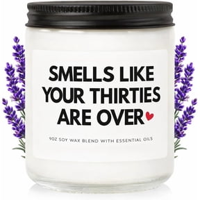 Happy U.S 40th Birthday Gifts Women Men, Forty Birthday Candle, 1985 40th Birthday Decorations for Women Men, 40 Year Old Bday Gifts for Friend, Sister, Wife, Husband, Handmade, 7oz