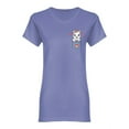 thumbnail image 1 of Happy Unicorn In Pocket Shaped T-Shirt Women -Image by Shutterstock, Female Small, 1 of 2