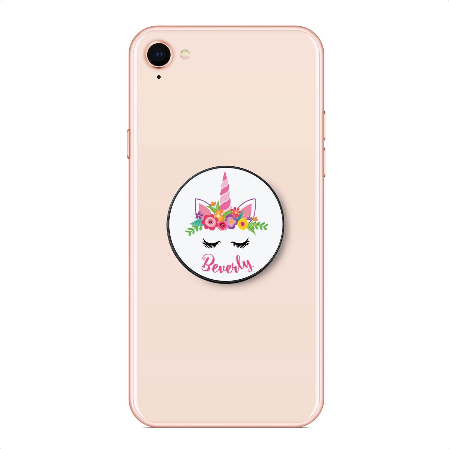 Happy Unicorn Personalized Cell Phone Grip