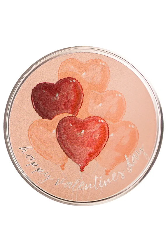 Happy Valentine's Day 1 oz Silver Color Round .999 Fine Silver by Scottsdale Mint