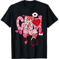 thumbnail image 1 of Happy Valentine CNA Nurse Coquette Bow Heart Women T-Shirt, 1 of 4