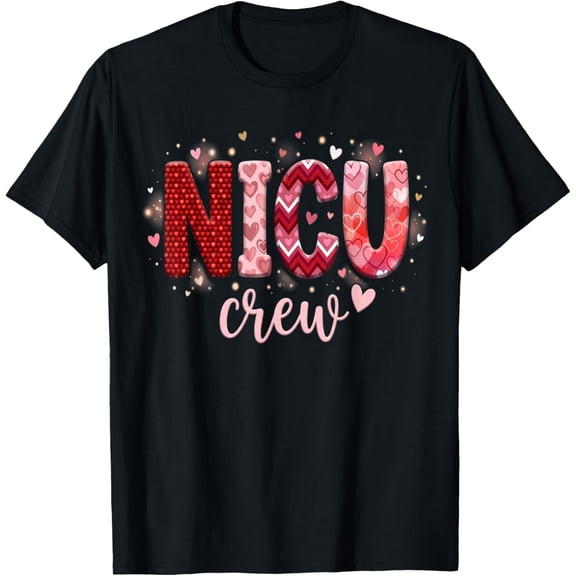 Happy Valentine Nurse NICU Valentines Day Shirt Nurses Heart T-Shirt tee