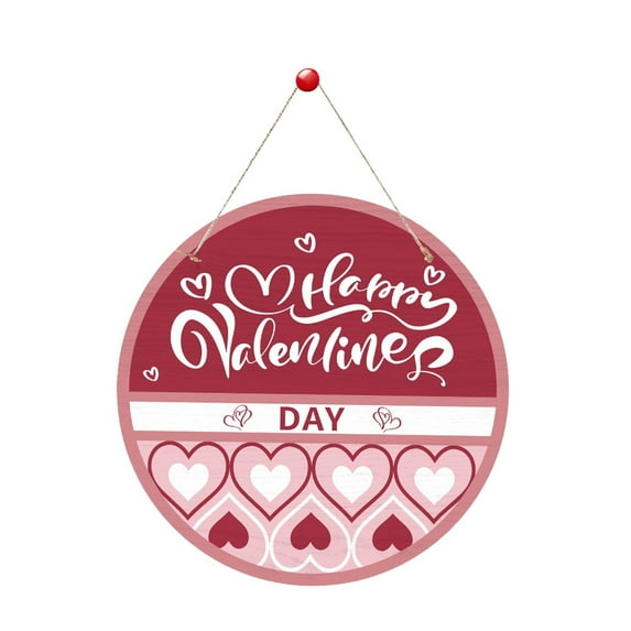 Happy Valentine'S Day Signs Hanging Wooden Door Sign Truckvalentine'S Day Decor Valentine'S Day Heart Wreath Valentine'S Day Wall Decorations for Home Wedding Anniversary Living Room Decor