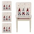 thumbnail image 1 of Happy Valentine's Chair Back Covers Set of 4, Day Cute Gnome with Love Stretch Dining Chair Back Slipcovers Removable Seat Cover for Kitchen Restaurant Hotel Cafe, 1 of 9