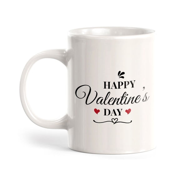Happy Valentine's Day 11oz Plastic Coffee Mug | Cute Funny Cups