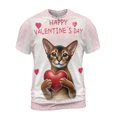 thumbnail image 1 of Happy Valentine's Day Abyssinian Brings Love Heart All Over Print 3D Shirt Unisex Merch Cat Lover Kitten Owner Gifts - 02028, 1 of 6