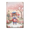 thumbnail image 1 of Happy Valentine’s Day Adorable Abyssinian Kitten Holding Heart Balloon Vertical Metal Aluminum Sign Cat Lover Kitten Owner Gifts Wall Art Home Decor - 00030, 1 of 5