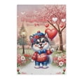 thumbnail image 1 of Happy Valentine’s Day Adorable Alaskan Malamute Puppy Holding Heart Balloon Vertical Matte Canvas Poster Alaska Mal Dog Lovers Gifts Wall Art Home Decor - 00030, 1 of 5