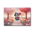 thumbnail image 1 of Happy Valentine’s Day Adorable Australian Shepherd Puppy Holding Heart Balloon Horizontal Matte Canvas Poster Aussie Dog Lover Gifts Wall Art Home Decor - 00030, 1 of 5