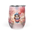 thumbnail image 1 of Happy Valentine’s Day Adorable English Springer Spaniel Puppy Holding Heart Balloon 12oz Stainless Steel Wine Tumbler Insulated Cup with Lid Springers Dog Lover Gifts - 00030, 1 of 5