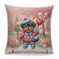 thumbnail image 1 of Happy Valentine’s Day Adorable Rottweiler Puppy Holding Heart Balloon Pillowcase Double Sided Rottie Dog Lover Gifts Idea Pillow Case Covers - 00030, 1 of 3
