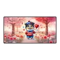 thumbnail image 1 of Happy Valentine’s Day Adorable Shetland Sheepdog Puppy Holding Heart Balloon Desk Mat Full Keyboard Mouse Pad Sheltie Dog Lover Gifts Large Mousepad - 00030, 1 of 5