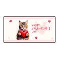 thumbnail image 1 of Happy Valentine's Day American Shorthair Brings Love Heart Desk Mat Full Keyboard Mouse Pad Cat Lover Kitten Owner Gifts Large Mousepad - 02028, 1 of 5