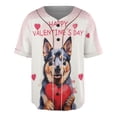 thumbnail image 1 of Happy Valentine's Day Australian Cattle Dog Brings Love Heart All Over Print 3D Baseball Shirt Heeler Lover Gifts Softball Sport - 02028, 1 of 6