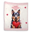 thumbnail image 1 of Happy Valentine's Day Australian Cattle Dog Brings Love Heart Quilt Blanket Heeler Lover Gifts Cozy Comforter Throw Blanket - 02028, 1 of 5