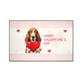 thumbnail image 1 of Happy Valentine's Day Basset Hound Brings Love Heart Indoor Rug Bassets Dog Breed Lovers Gifts Idea Carpet Living Bed Room Sofa Home Decor - 02028, 1 of 5