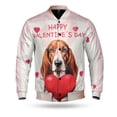 thumbnail image 1 of Happy Valentine's Day Basset Hound Brings Love Heart All Over Print 3D Baseball Jacket Bassets Dog Breed Lovers Gifts Idea Bomber Jacket Softball - 02028, 1 of 6