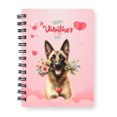 thumbnail image 1 of Happy Valentine's Day Belgian Malinois holding flowers Spiral Bound Journal Sheepdog Dog Lover Gifts 5x7in Spiral Notebook - 3005, 1 of 5
