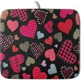 thumbnail image 1 of Happy Valentine''s Day Black Dish Drying Mat for Kitchen Counter,Pink Love Heart Drying Mat 16 x 18 Inch with High Absorbent Microfiber Drainer Mat for Coffee Bar, 1 of 7