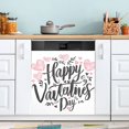 Happy Valentine's Day Black Dishwasher Covers Sticker
