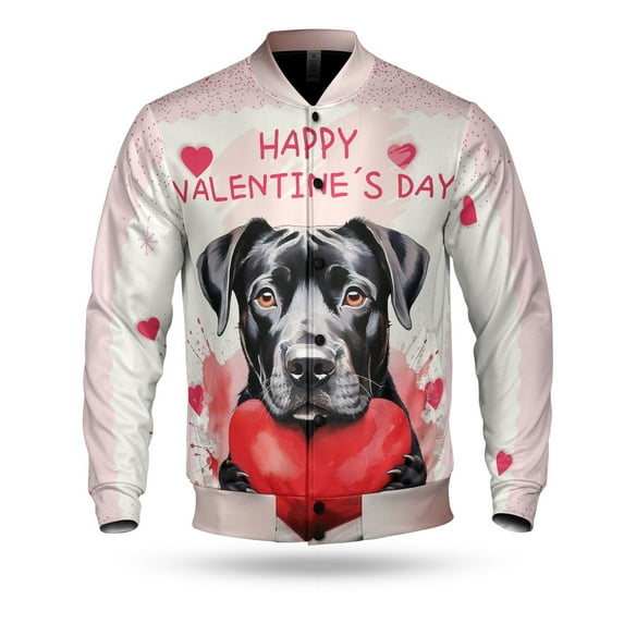 Happy Valentine's Day Cane Corso Brings Love Heart All Over Print 3D Baseball Jacket Italian Mastiff Dog Lover Gifts Idea Bomber Jacket Softball - 02028