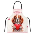thumbnail image 1 of Happy Valentine's Day Cavalier King Charles Spaniel Brings Love Heart Apron Dog Lover Gifts for Cooking Grilling Baking Painting Gardening - 02028, 1 of 5