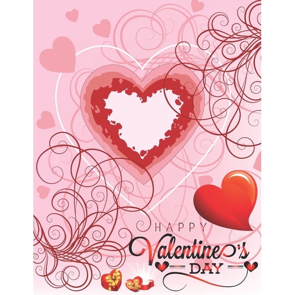 Happy Valentine's Day: Coloring Book For Adult (Paperback)