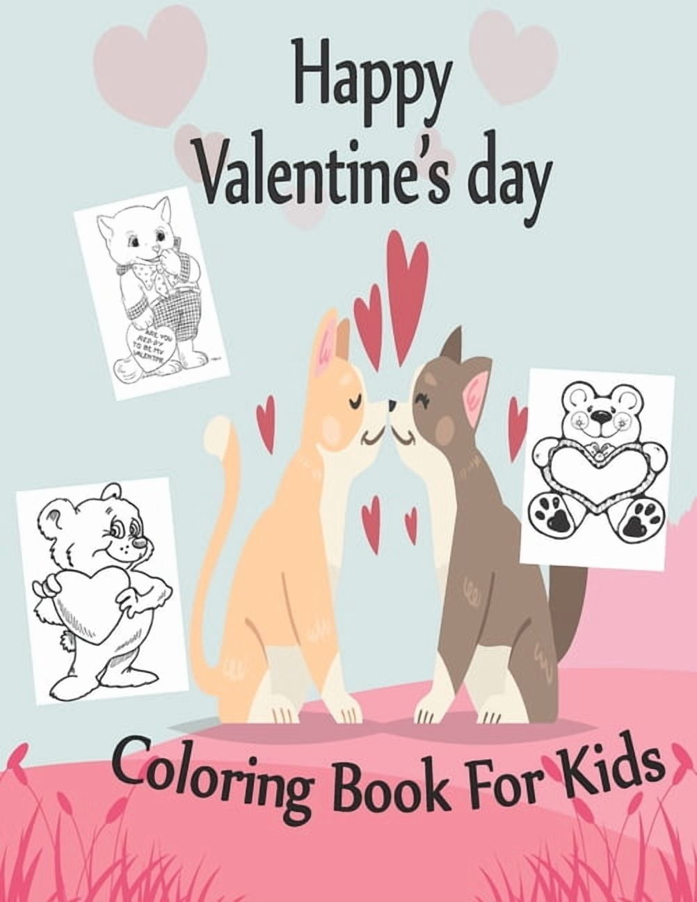Happy Valentine's Day Coloring Book for Kids: Fun Valentines Day ...