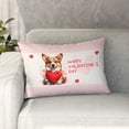 thumbnail image 1 of Happy Valentine's Day Corgi Brings Love Heart Pillowcase Double Sided Welsh Corgi Dog Lover Gifts Idea Pillow Case Covers - 02028, 1 of 3