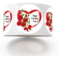 thumbnail image 1 of Happy Valentine's Day Decals Heart Red Rose Bouquet Sticker 2inch Valentine Decorative Party Favors Labels 500Pcs, 1 of 7