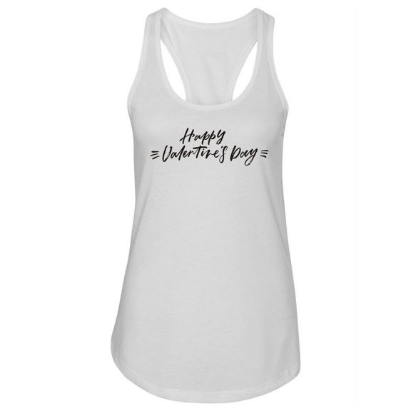 Happy Valentine's Day Design. Tank Women -Image by Shutterstock, Female Medium