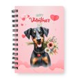 thumbnail image 1 of Happy Valentine's Day Doberman Pinscher holding flowers Spiral Bound Journal Doberman Dog Lover Gifts 5x7in Spiral Notebook - 3005, 1 of 5