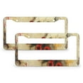 thumbnail image 1 of Happy Valentine's Day Dog Holding Flowers License Plate Frames 2 PCS Dog And Rose Personalized License Plate Frame for Women Men Auto Decoration Hardware Quality Aluminum Metal License Plate Frame, 1 of 6