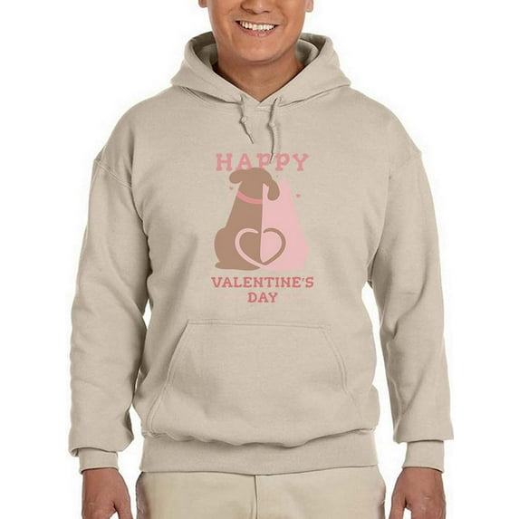 Happy Valentine's Day Dogs Hoodie Men -Smartprints Designs, Male 5X-Large