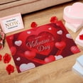 thumbnail image 1 of Happy Valentine''s Day Doormat Non-Slip Absorbent Resist Dirt Front Door Mat Machine Washable Love Cat Mats Outdoor Inside Floor Rugs for Entryway 30" X 17", 1 of 6
