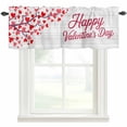 thumbnail image 1 of Happy Valentine's Day Farmhouse Short Window Curtain Valances, Romantic Red Love Heart Branches Rod Pocket Kitchen Valances for Living Room Bedroom Bathroom Cafe 42" x 18", 1 of 8